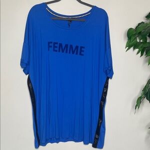 Yesta Blue Femme Women's Top